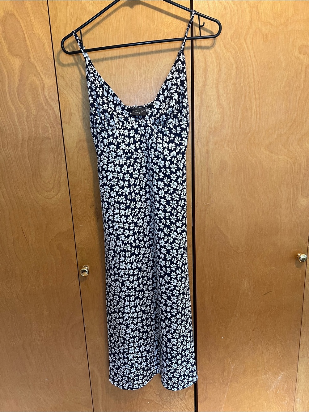 Dress Forum Floral Slip Dress with White Daisy Print Size Small